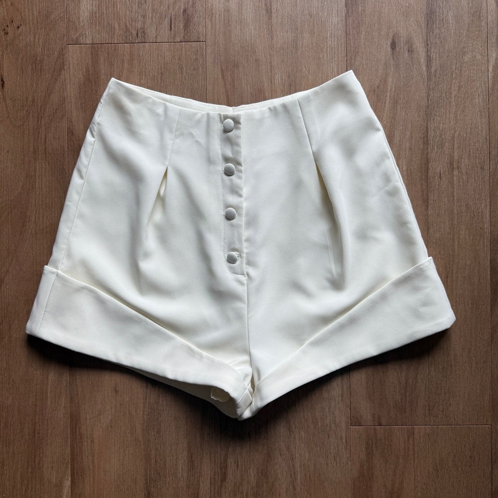 Camila Coelho White Off White Bridal Summer Shorts
